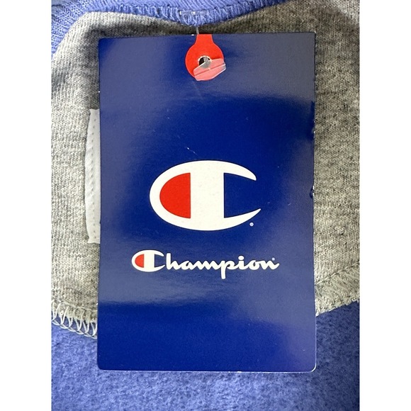 Champion Powerblend Fleece Long Sleeve Winged Foot Sweatshirt Men's XL NWT Blue - Picture 5 of 8